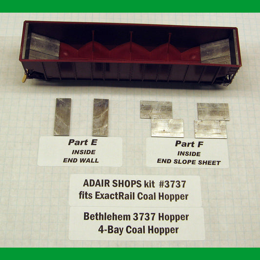 Bethlehem 4-Bay Coal Hopper Weight Kit - Trackside Trains