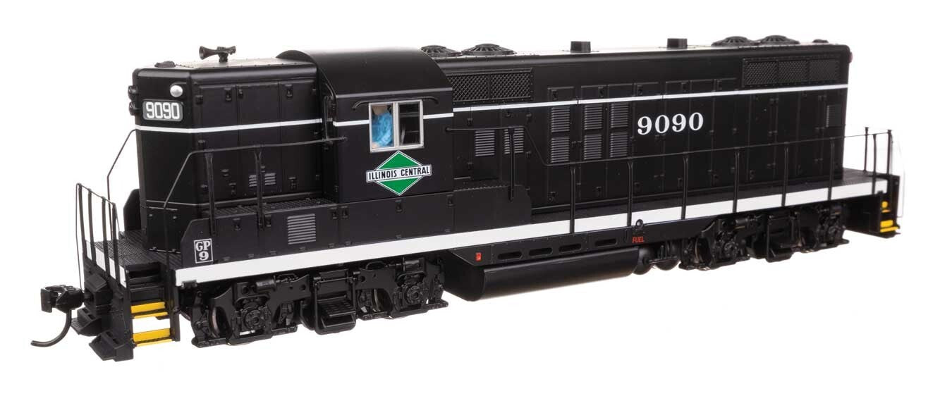 Walthers HO scale model locomotive - Walthers EMD GP9 Illinois Central #9090 DC Version