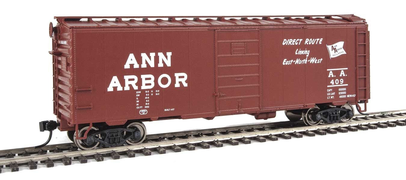 Walthers HO scale model boxcar - Walthers 40' PS-1 boxcar Ann Arbor #409 HO Scale SOLD OUT
