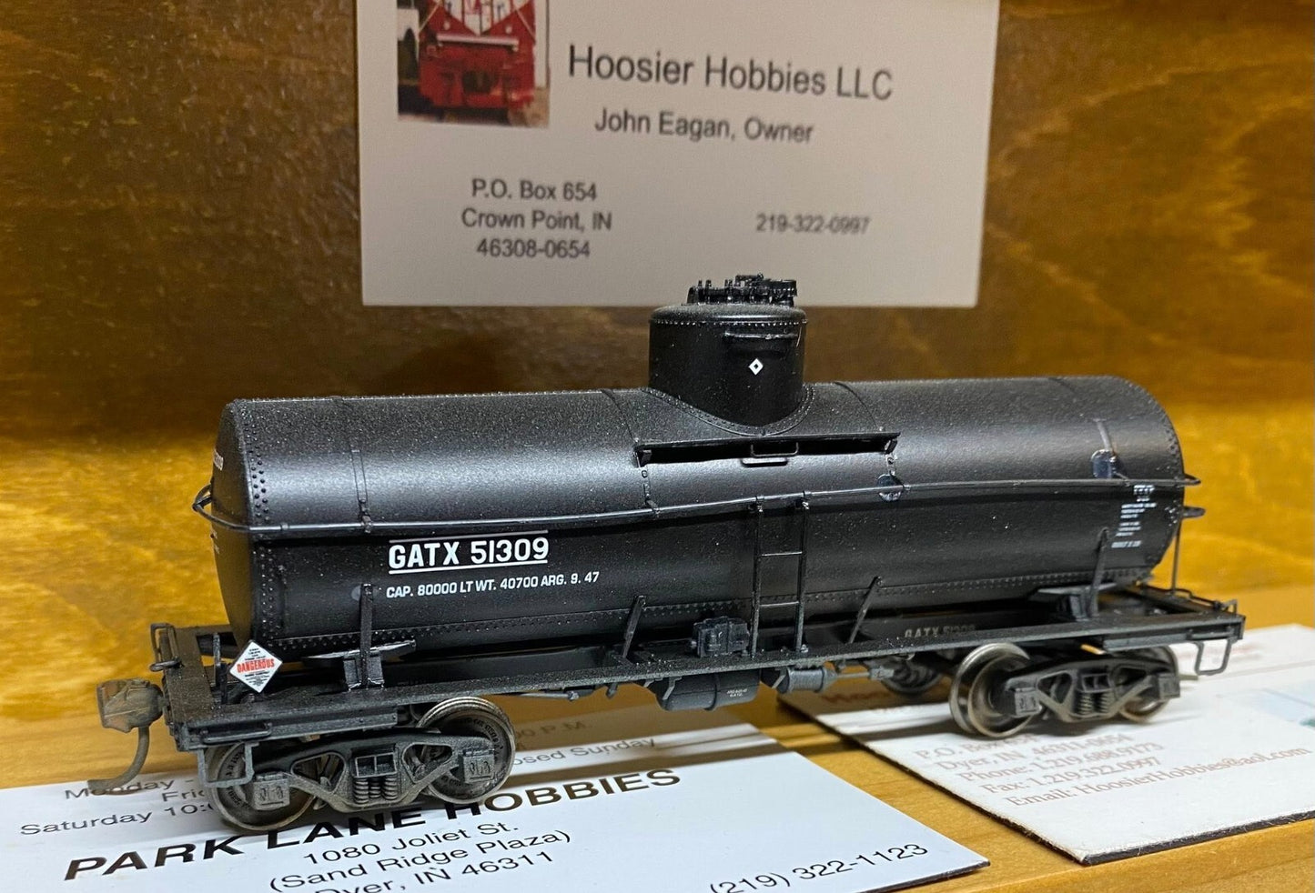 Proto 2000 HO scale model tank car - Proto 2000 8,000 gallon tankcar GATX #51309 Built/Weathered HO Scale