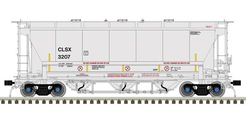 Atlas HO scale model covered hopper - Atlas Trinity 3230 Covered Hopper LaFarge North America #60164 HO SCALE