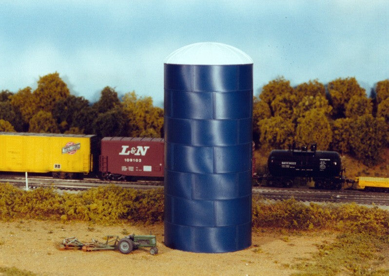 HO scale model building kit - Rix All-American Blue Silo (Harvestore Co.) HO Scale Kit