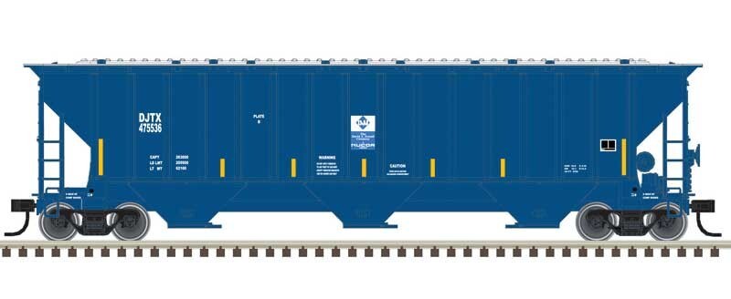 Atlas HO scale model covered hopper - Atlas-Trainman Thrall 4750 Covered Hopper DJTX #475536 HO SCALE