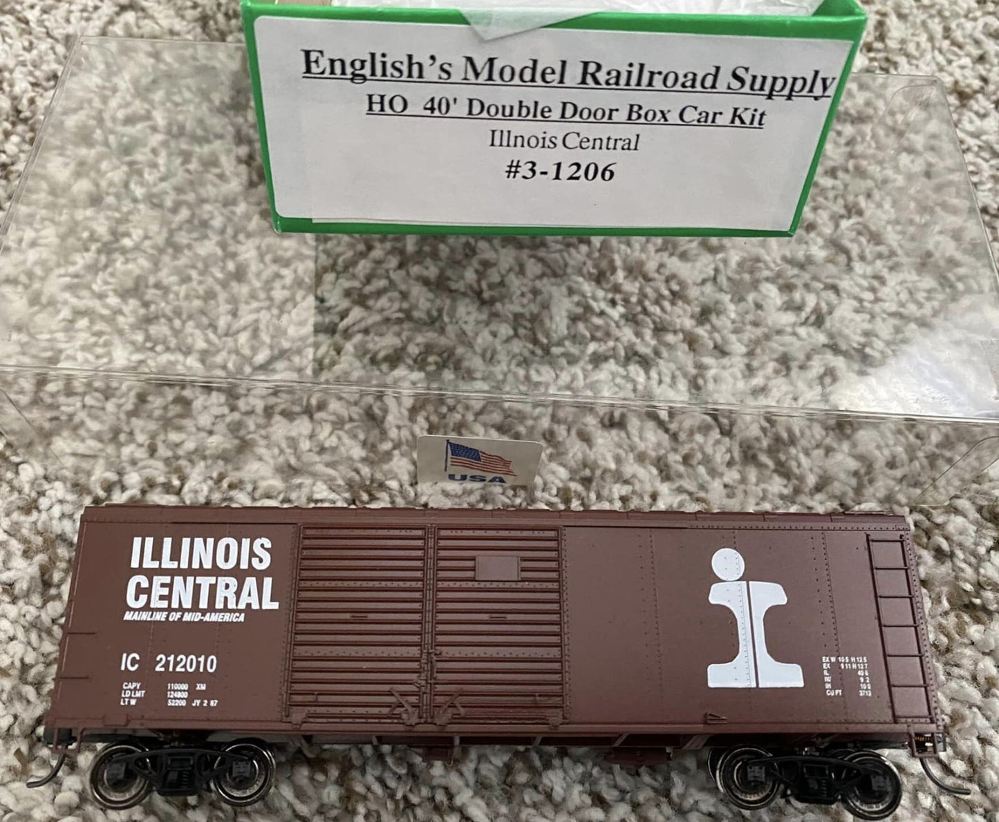 Bowser HO scale model boxcar - Bowser 40' double door boxcar IC #212010 Ready to Run HO Scale OOP