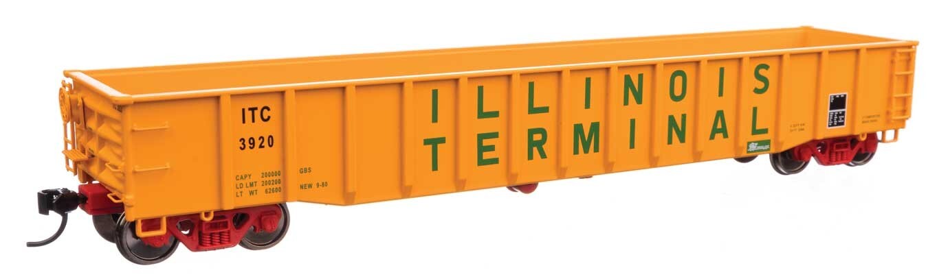 Walthers HO scale model gondola - Walthers 53' Thrall Gondola Illinois Terminal #3909 HO Scale