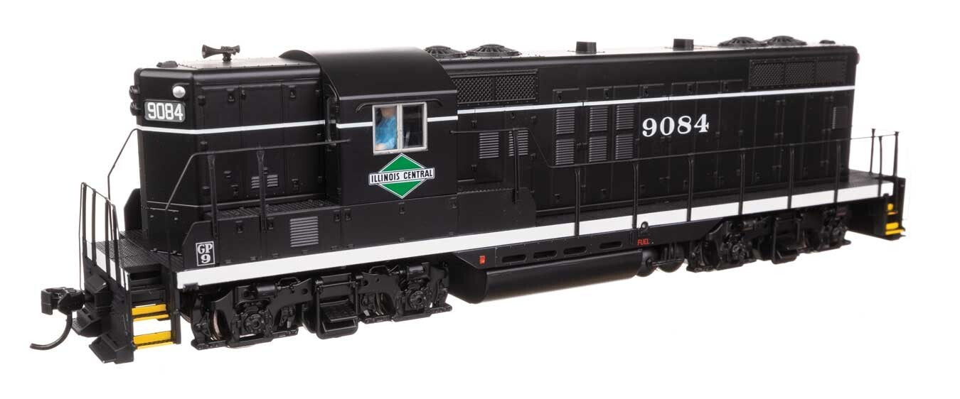 Walthers HO scale model locomotive - Walthers EMD GP9 Illinois Central #9084 DC Version