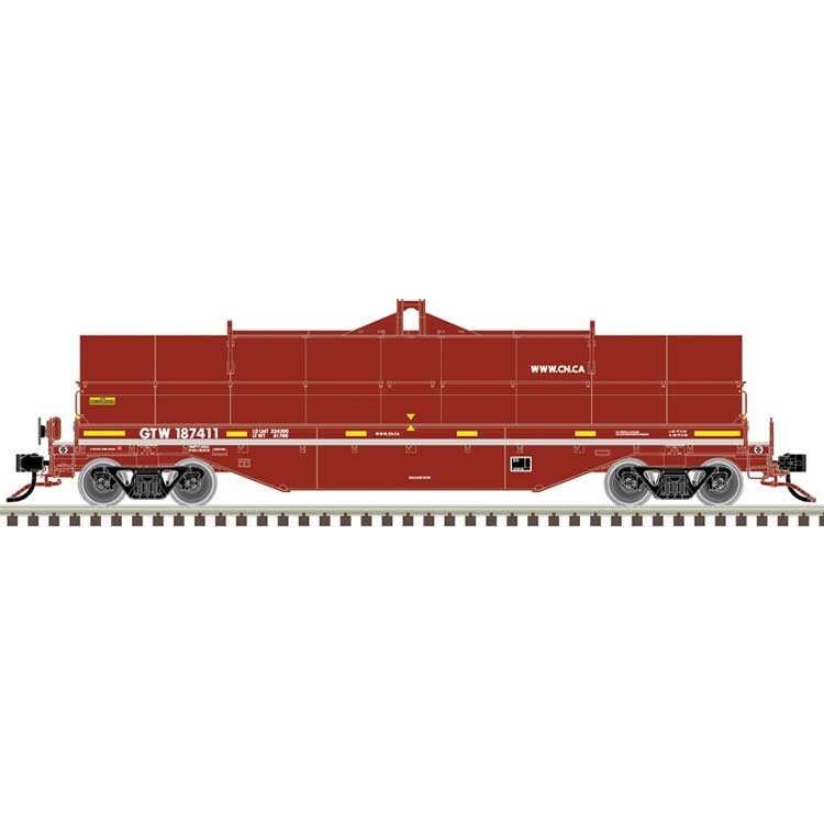 Atlas HO scale model freight car - Atlas 42' Coilcar Grand Trunk Western (CN web address) #187411 HO SCALE