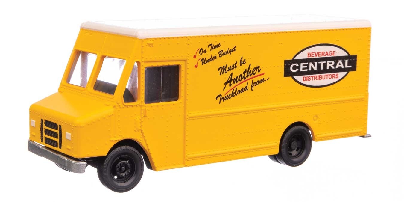 Walthers HO scale model locomotive - Walthers Morgan Olson Delivery Van Central Beverage Distributors HO Scale