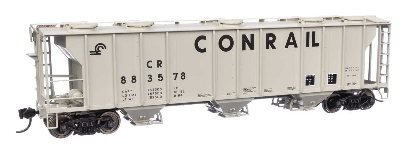 Walthers HO scale model covered hopper - Walthers 50' PS-2 Covered Hopper Conrail #883578 HO Scale