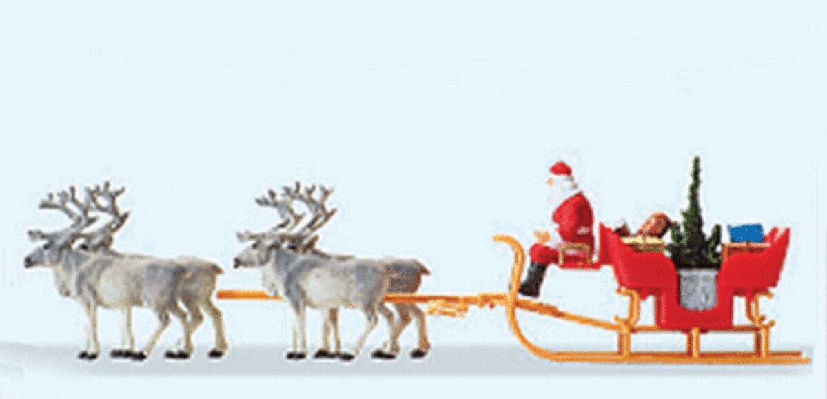 Preiser HO 590-99600 Figures Santa Claus/Father Christmas w/Man and Boy