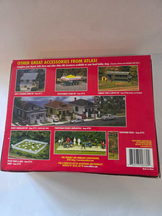 Atlas 760 Building Roadside Restaurant Plastic Kit 5-5/8 x 8-3/4" 14.3 x 21.9cm