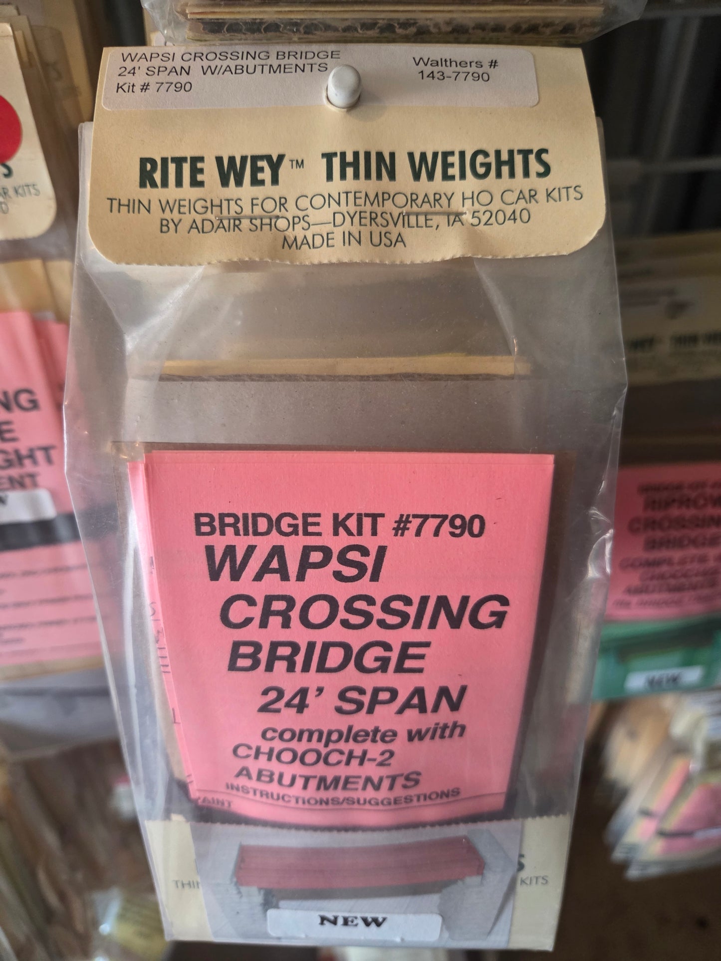 Weight Kit HO for Wapsi Crossing Bridge 24' span w/ Abutments