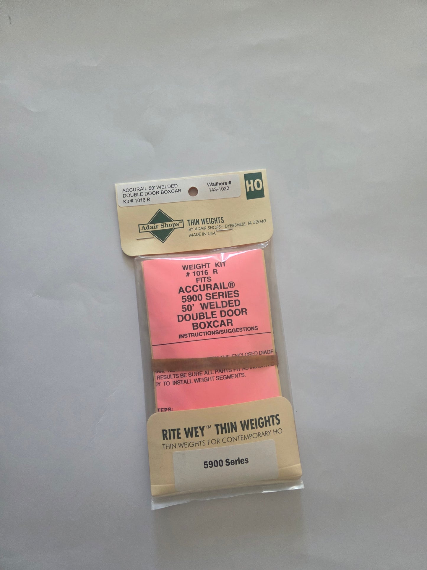 Weight Kit HO Scale for Accurail 50' AAR Double Door Boxcars