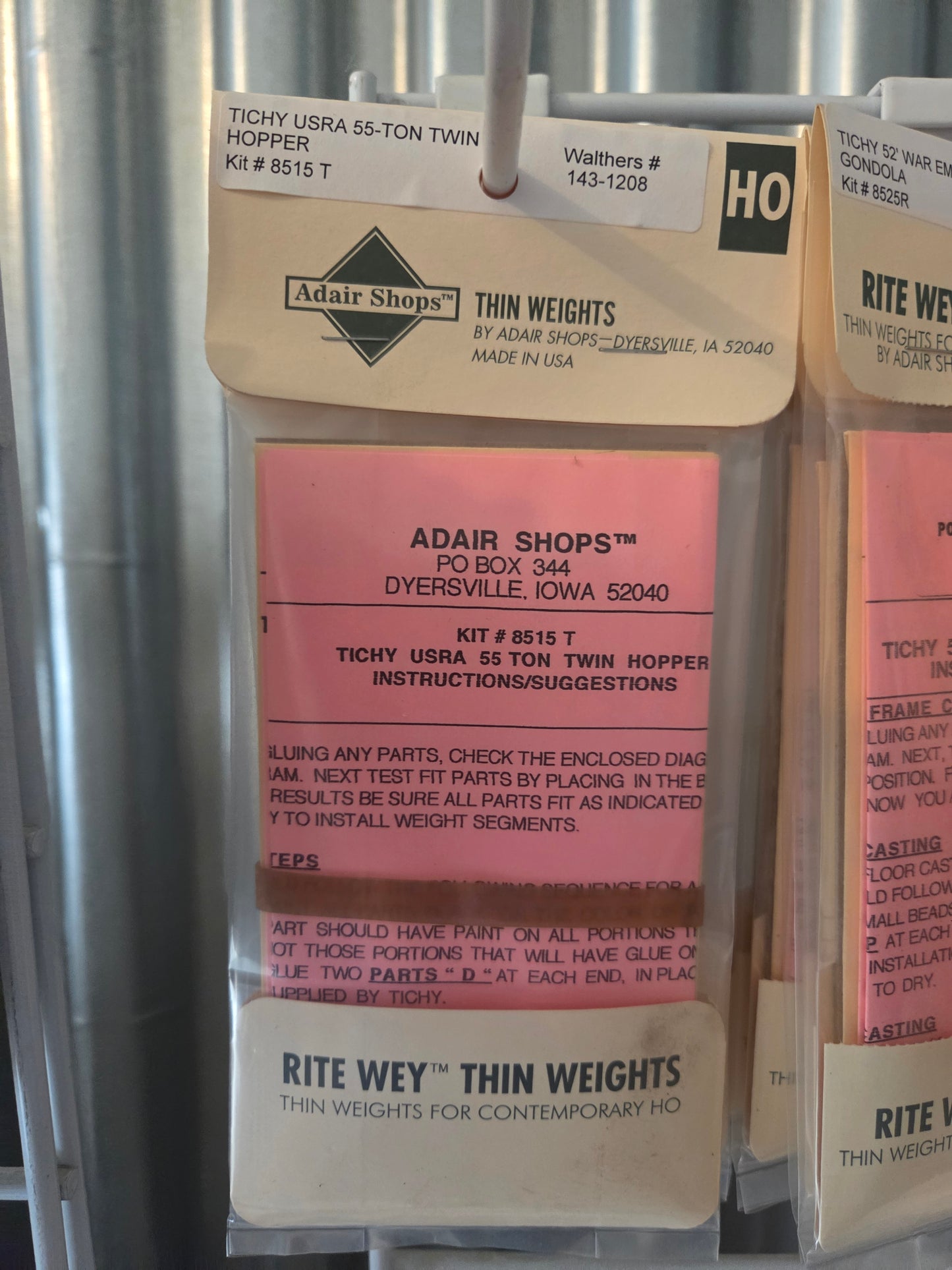 Weight Kit HO for Tichy Train Group USRA 55-Ton Twin Hopper