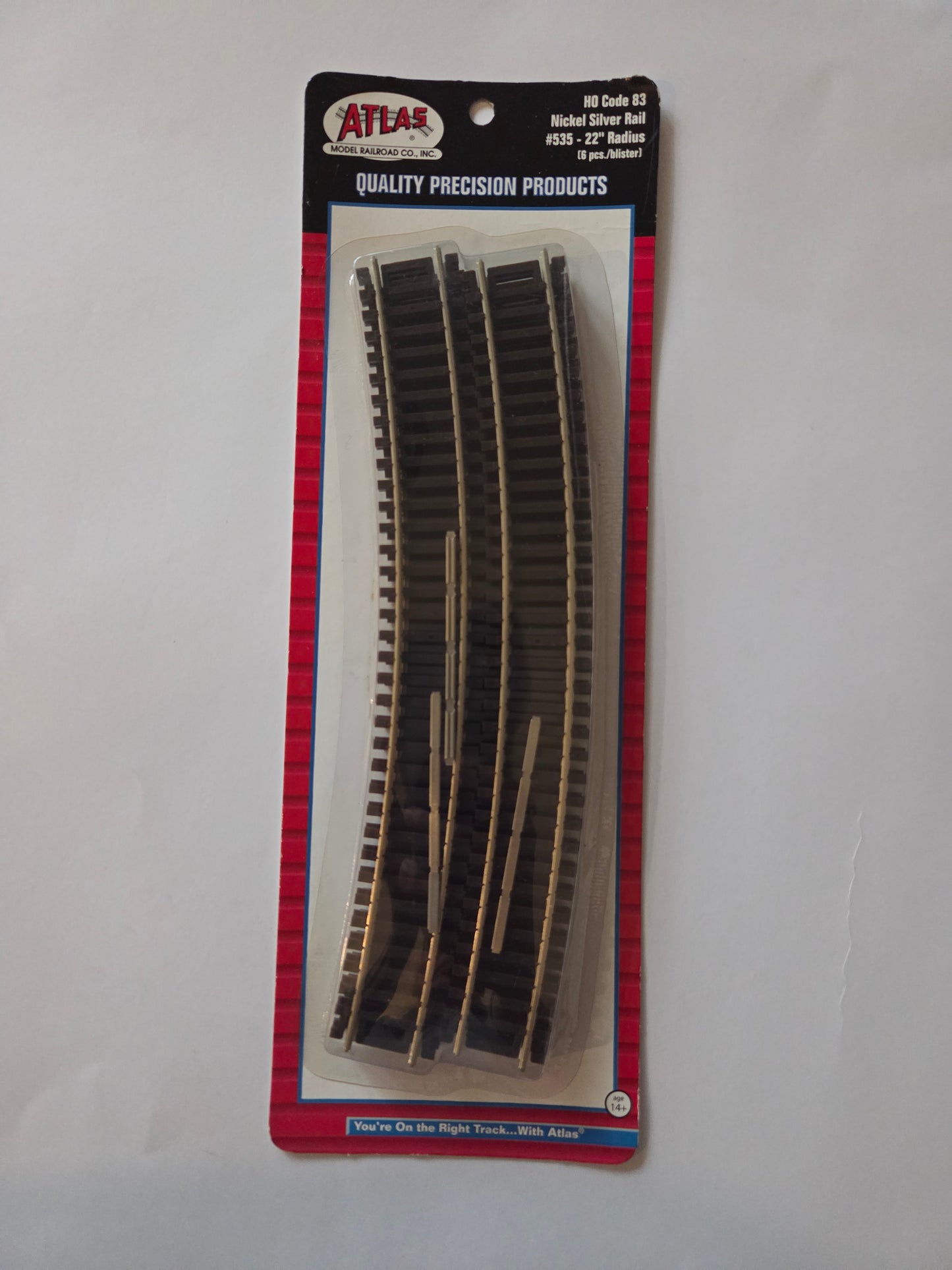 Atlas HO Scale Track Code 83 22" Radius Curved Snap Track (6 pack)