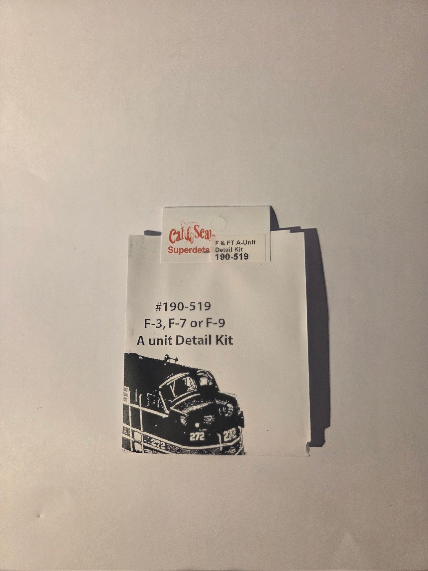 HO scale model railroad decals - Cal Scale HO 190-519 Decal EMD FT & F Unit Diesel Grab Iron & Detail Kits For A Units
