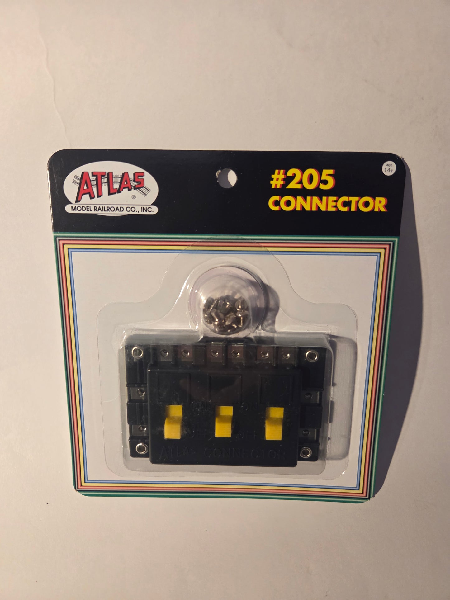 HO scale model railroad electrical component - Atlas HO 205 Electrical Electrical Connector - 3 SPST On/Off Switches in Parallel