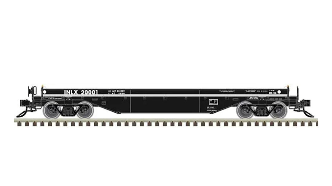 Atlas HO 20005607 Coil Steel Car with Fishbelly Side Sill, No Cover, Black - Ready to Run Inland Steel #20135