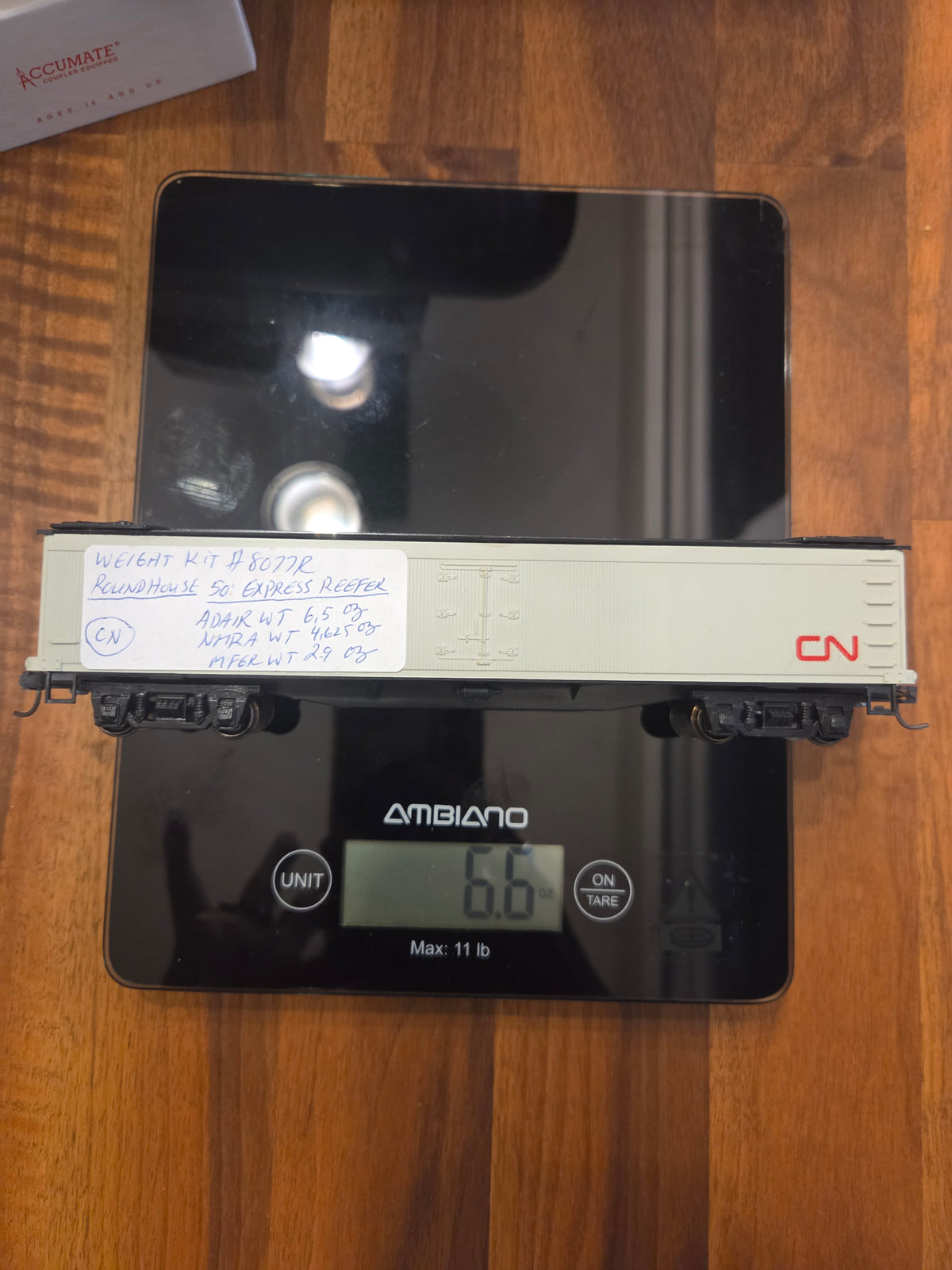 Weight Kit HO for Athearn 50' Express Reefer