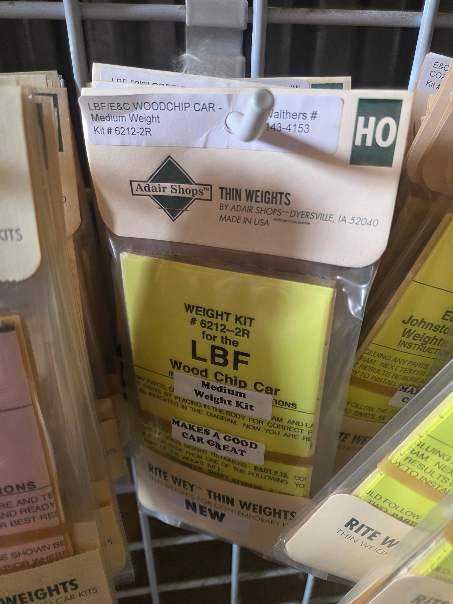 Weight Kit HO for LBF& E&C or Huber Woodchip Car