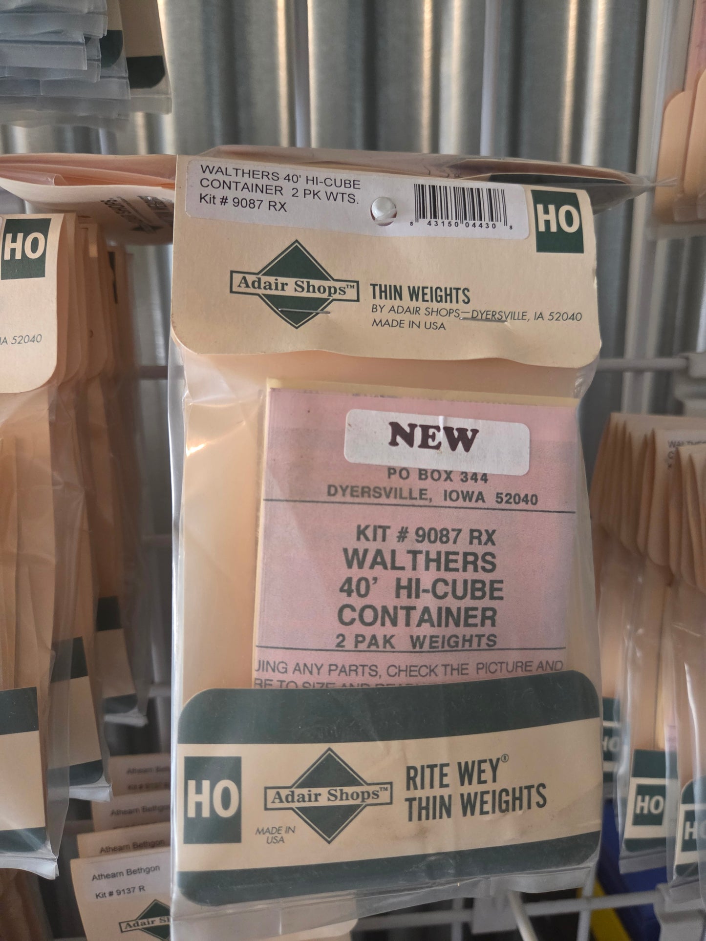 Weight Kit HO for Walthers 40' Hi-Cube Container (2 pack)