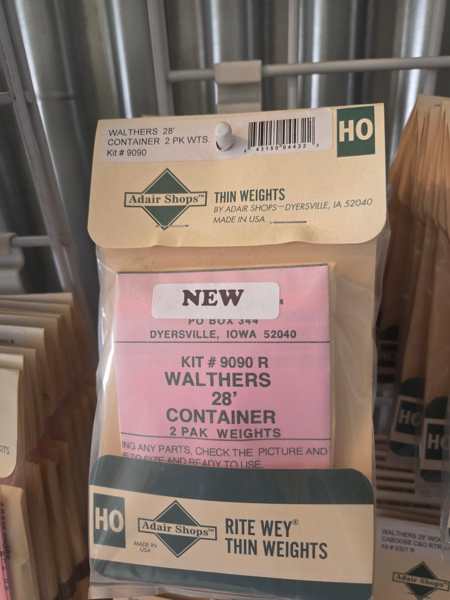 Weight Kit HO for Walthers 28' Container (2 pack)