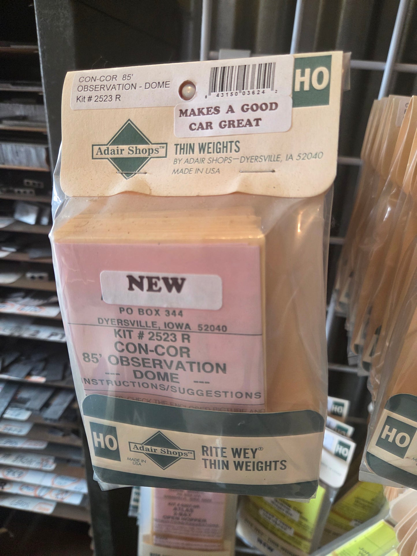 Weight Kit HO for Con-Cor 85' Observation / Dome