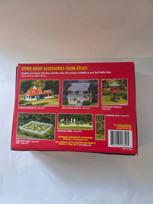 Atlas HO 750 Building Lumber Yard & Office - Kit 3-3/4 x 8-1/2" 9.5 x 21.3cm