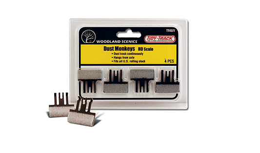 Woodland Scenics HO TT4571 Accessories Dust Monkeys(TM) Axle-Mounted Track Cleaner Pads