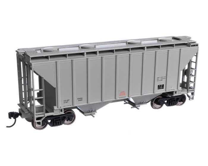 Walthers HO 910-8501 Covered Hopper 37' 2980 CF 2-Bay Unlettered / Data Only