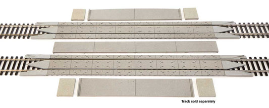 Walthers HO 948-83115 Kit Modern Concrete Crossing w/ Rerailer Ends
