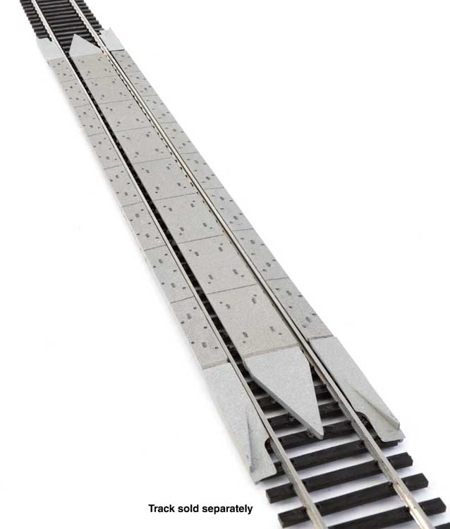 Walthers HO 948-83115 Kit Modern Concrete Crossing w/ Rerailer Ends
