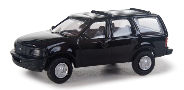 Walthers HO 949-12042 SceneMaster FORD Expedition Police Black auto