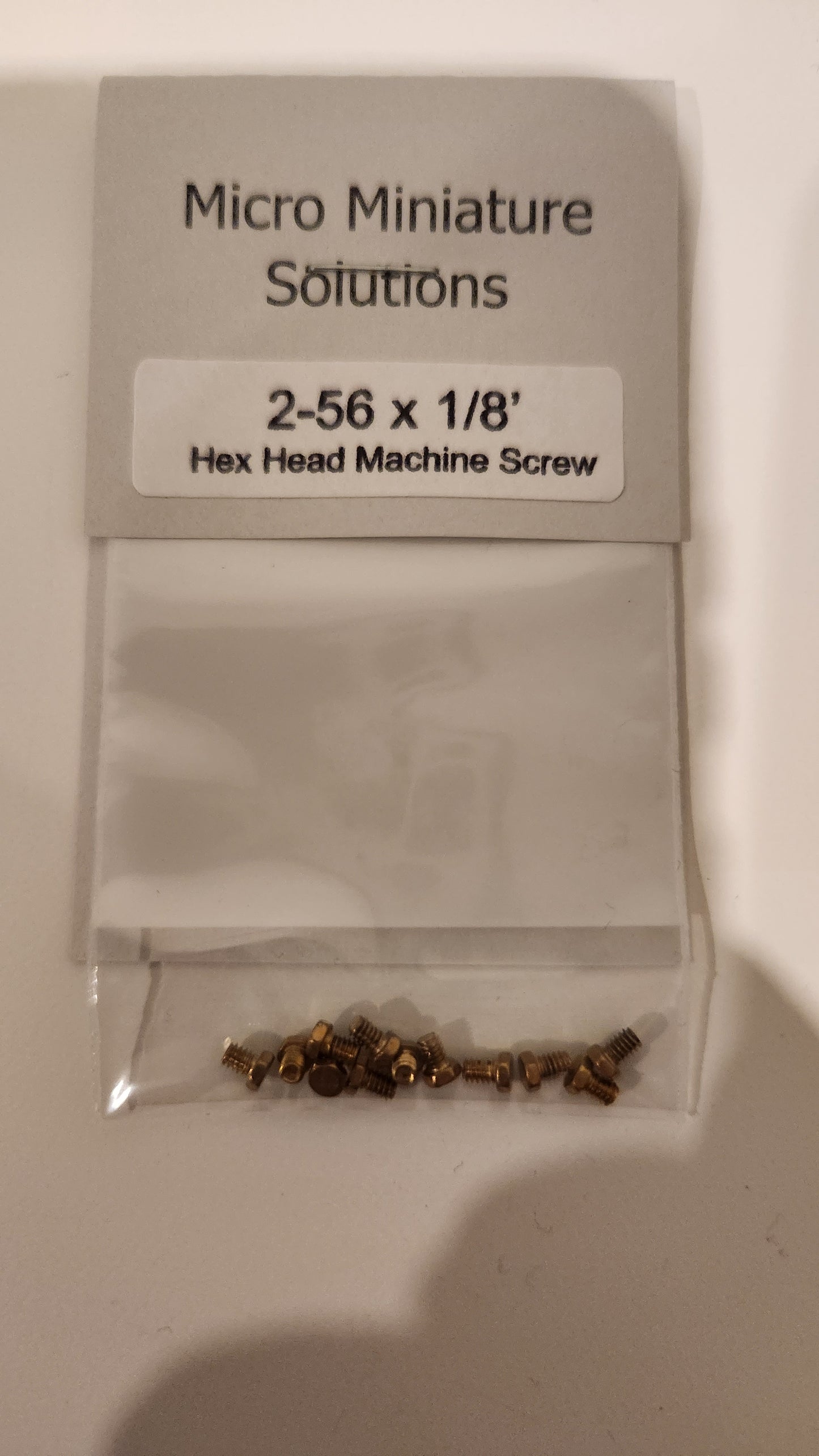 2-56 x 1/8’ - Hex Head Machine Screws - 10 Count