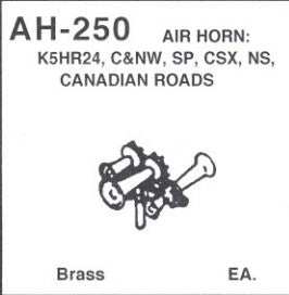 Details West HO 235-250 Super Detailing Parts Nathan Air Horns - K5HR24 - For CNW, SP, CSX, NS and Canadian Roads Chicago & N