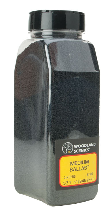 Woodland Scenics 1383 Ballast Shaker - Medium - 32oz Cinders