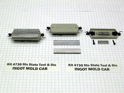 Ingot Mold Car Weight Kit (3 pack, includes deck) - Trackside Trains