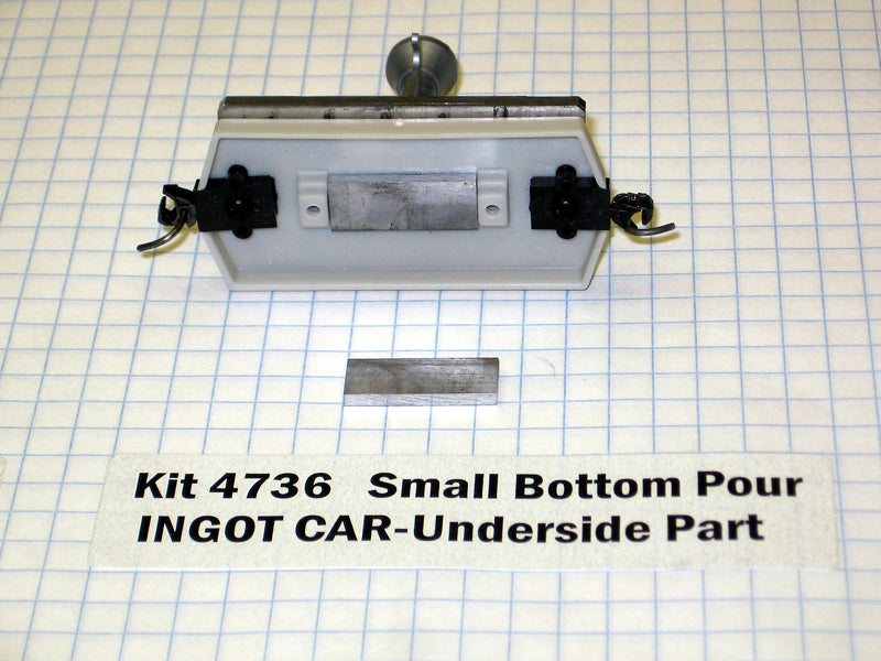 Small Bottom Pour Ingot Car with Molds Weight Kit (2 pack, includes deck & weights for molds) - Trackside Trains