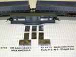 Kit Bash Series Mill Gondola Weight Kit (3 pack, includes body assembly guides) - Trackside Trains