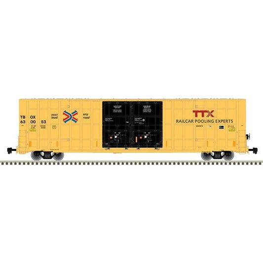 Atlas HO scale model boxcar - Atlas 60' Gunderson Double Door Boxcar TBOX #630197 Hi-Reporting Marks HO SCALE