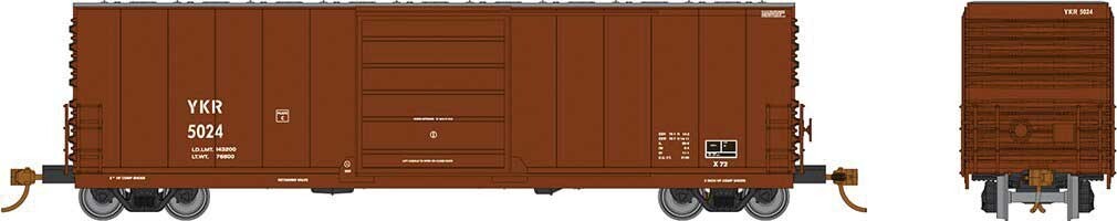 Rapido HO scale model boxcar - Rapido 50' Evans X72 Boxcar York Rail #5103