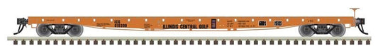 Atlas N scale model flat car - Atlas N Scale 60' GSC Flatcar Illinois Central Gulf #910321