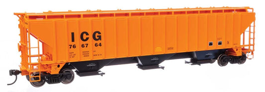 Walthers HO scale model covered hopper - Walthers 3-bay Covered Hopper Illinois Central Gulf #766941 HO Scale