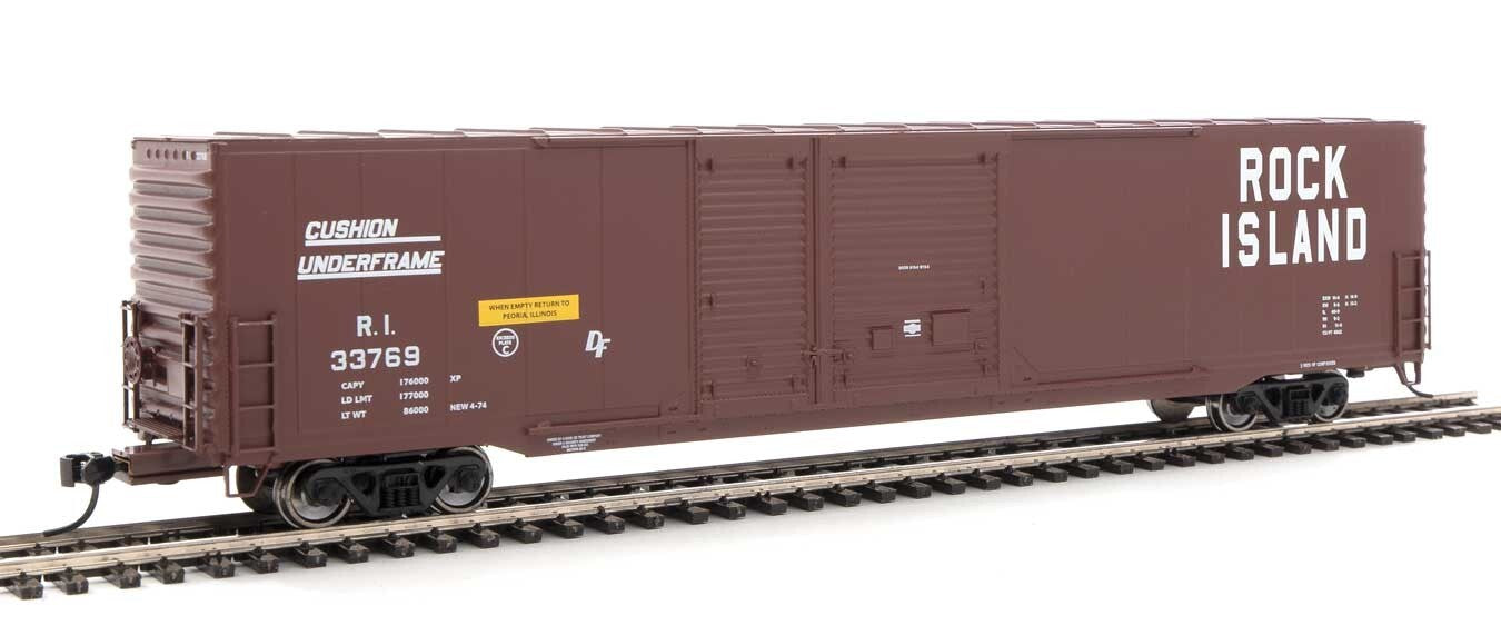 Walthers HO scale model boxcar - Walthers 60' P-S Auto Parts Boxcar Rock Island #33769 HO Scale
