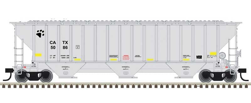 Atlas HO scale model covered hopper - Atlas-Trainman Thrall 4750 Covered Hopper CATX (Cat's Paw) #5086 HO SCALE