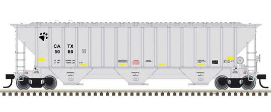 Atlas HO scale model covered hopper - Atlas-Trainman Thrall 4750 Covered Hopper CATX (Cat's Paw) #5086 HO SCALE