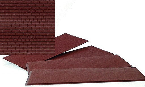 Walthers HO scale model railroad parts & accessories - Walthers HO Scale Kit Brick Sheets Dark Red Brick