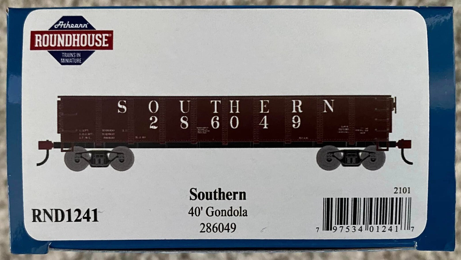 Athearn HO scale model gondola - Athearn 40' gondola Southern Railway HO Scale