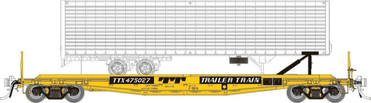 Rapido HO scale model flat car - Rapido F30G TOFC Flatcar TTX with Navajo 40' trailer HO Scale