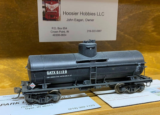 Proto 2000 HO scale model tank car - Proto 2000 8,000 gallon tankcar GATX #51139 Weathered HO Scale